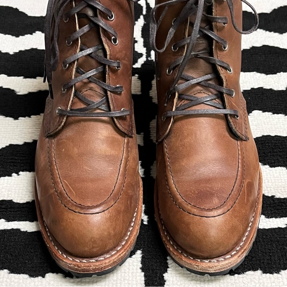 Red Wing Heritage Clara Amber Harness Leather Lace Up Heeled Boots 3406 Size 10 - Picture 8 of 16